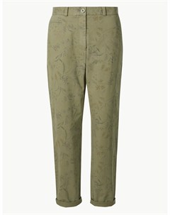 Женские брюки чинос с растительным принтом Marks & spencer