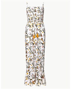 Пляжное платье с цветочным принтом с завышенной талией Marks & spencer
