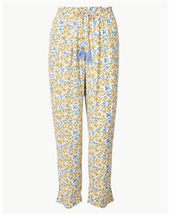Пижамные штаны длиною 7 8 с цветочным принтом Marks & spencer