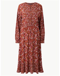 Платье миди с цветочным принтом Marks & spencer