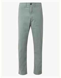 Узкие мужские брюки чинос из хлопка Marks & spencer