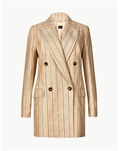 Женский льняной пиджак в полоску Marks & spencer
