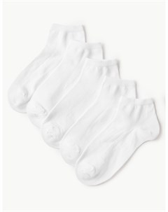 Женские носки из хлопка с добавлением эластана 5 шт Marks & spencer