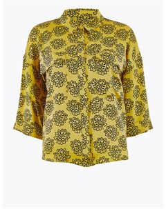 Рубашка Оверсайз с лиственным принтом Marks & spencer