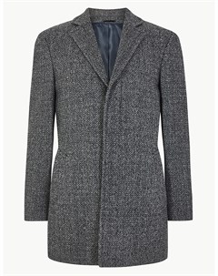 Шерстяное пальто с рельефным рисунком Marks & spencer