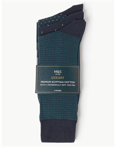 Комплект роскошных хлопчатобумажных носков 3 пары Marks & spencer