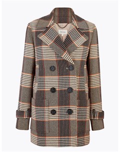 Двубортное женское пальто из итальянской шерсти Marks & spencer