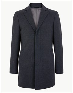 Шерстяное пальто с рельефным рисунком Marks & spencer