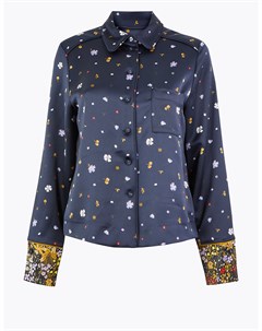 Блузка в пижамном стиле с цветочным принтом Marks & spencer