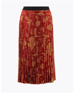 Плиссированная юбка миди с цветочным принтом Marks & spencer