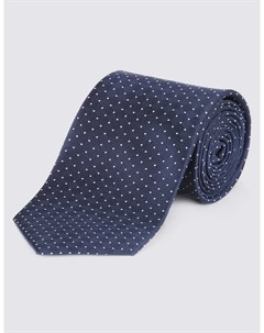 Фактурный галстук в горошек из натурального шелка Marks & spencer