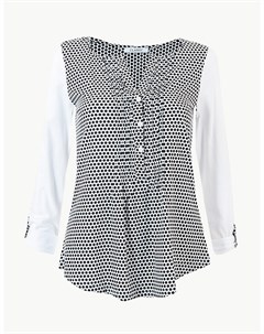 Женская блузка из ткани в горошек Marks & spencer