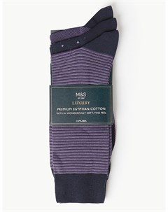 Комплект мужских носков из египетского хлопка 3 пары Marks & spencer