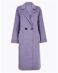 Двубортное пальто на одной пуговице Marks & spencer