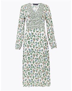 Приталенное платье длиной миди в цветочек Marks & spencer