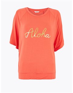 Пижамный топ с слоганом Aloha Marks & spencer