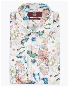 Хлопковая мужская рубашка с цветочным принтом Marks & spencer