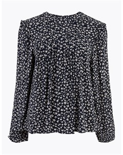 Блузка с цветочным принтом и защипами Marks Spencer Marks & spencer