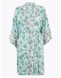 Короткий халат с цветочным принтом Marks & spencer