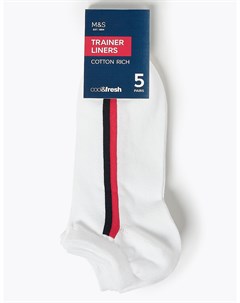 Носки для тренировок Cool Fresh с цветными полосками 5 пар Marks Spencer Marks & spencer