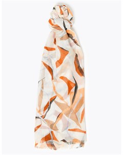 Широкий шарф с лиственным принтом Marks & spencer