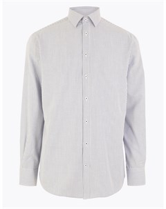 Мужская рубашка в мелкую полоску с отделкой Easy to Iron Marks & spencer