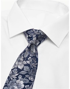 Изящный шелковый галстук с цветочным принтом Marks & spencer