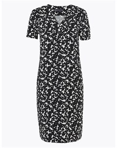 Платье шифт длиной до колен с V образным вырезом из крепа Marks Spencer Marks & spencer