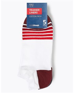 Комплект укороченных носков Cool Fresh 5 пар Marks & spencer