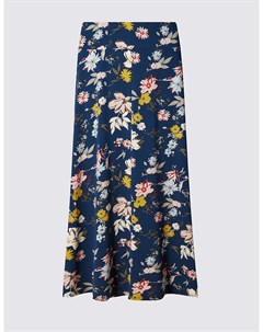 Зауженная юбка миди с цветочным рисунком Marks & spencer