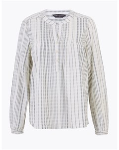 Полосатая блузка с длинным рукавом на пуговицах Marks Spencer Marks & spencer
