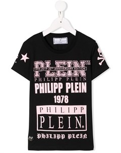 Футболка с круглым вырезом и логотипом Philipp plein junior