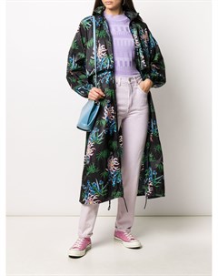 Длинное пальто с цветочным принтом Kenzo