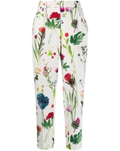 Зауженные брюки с цветочным фотопринтом Boutique moschino
