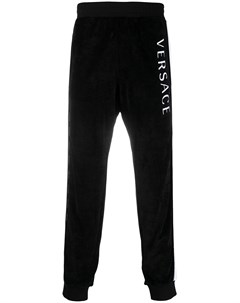Спортивные брюки с логотипом и лампасами Versace