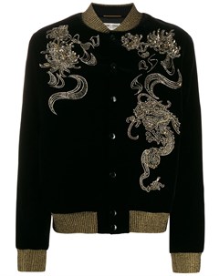 Декорированный бомбер Saint laurent