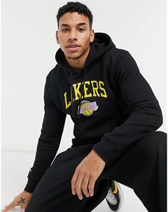 Черный худи с дугообразным логотипом LA Lakers NBA Mitchell and ness