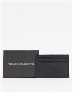Черный кожаный кошелек для карт French connection