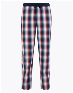 Пижамные брюки из чистого хлопка в клетку Marks & spencer