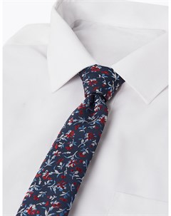 Узкий галстук с цветочным принтом Marks & spencer