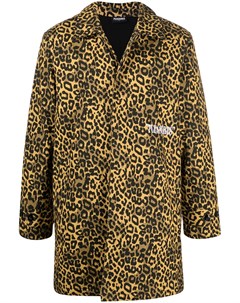 Однобортное пальто с леопардовым принтом Pleasures
