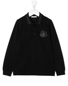 Рубашка поло с длинными рукавами и логотипом Moncler enfant