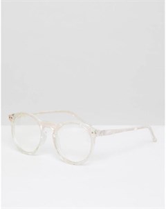Круглые очки в прозрачной оправе Asos design