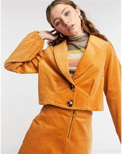 Вельветовая куртка горчичного цвета от комплекта Lottie and holly
