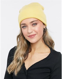 Желтая шапка бини из переработанных материалов Ruby Monki