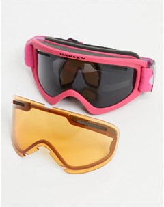 Розовые горнолыжные очки с серыми оранжевыми линзами Frame 2 0 pro XS Oakley