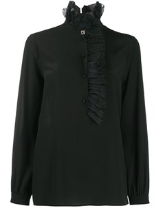 Блузка с оборками и логотипом Square G Gucci