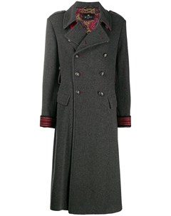 Длинное двубортное пальто Etro