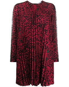 Платье свободного кроя с леопардовым принтом Red valentino