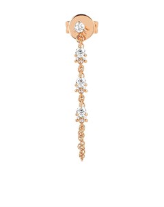 Серьги гвоздики из розового золота с бриллиантами Ef collection